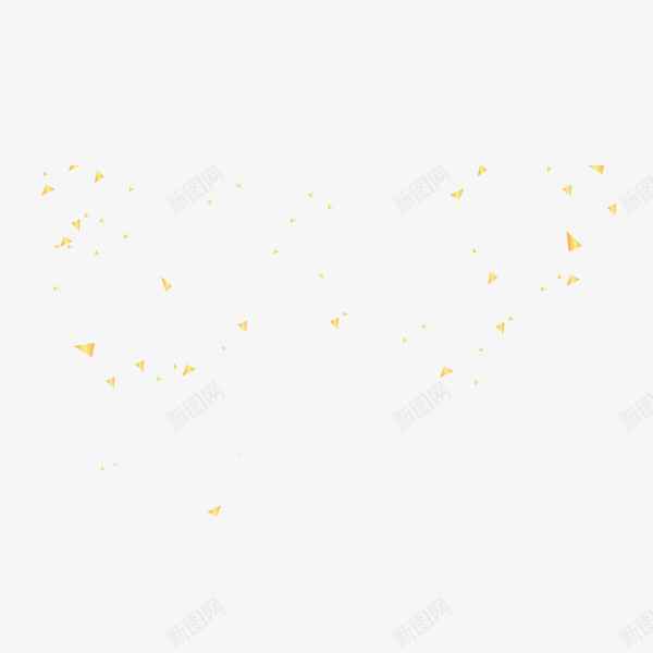 漂浮金片png免抠素材_新图网 https://ixintu.com 三角碎片 店铺装饰 简约 金色碎片 黄色