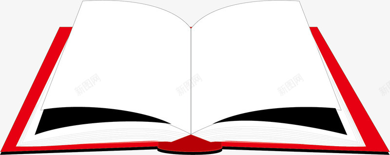 红色课本png免抠素材_新图网 https://ixintu.com 书 书打开 书素材 展开的书 打开书 打开课本 矢量书 矢量书本