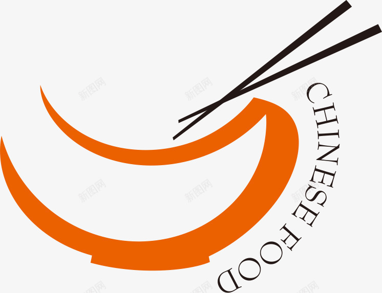 橙色西餐餐饮店图标logopsd_新图网 https://ixintu.com 图标logo 橙色 橙色西餐餐饮店图标logo 筷子 西餐 餐饮logo 餐饮店