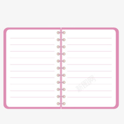粉色笔记本矢量图素材