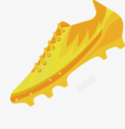 黄色足球鞋黄色足球鞋矢量图高清图片