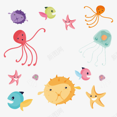 海底动物小图标图标