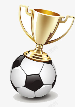 足球杯足球赛奖杯足球素材