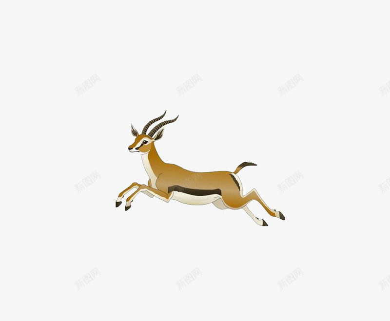 鹿png免抠素材_新图网 https://ixintu.com 动物 卡通 奔跑的鹿