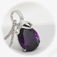 紫色宝石吊坠水滴造型素材
