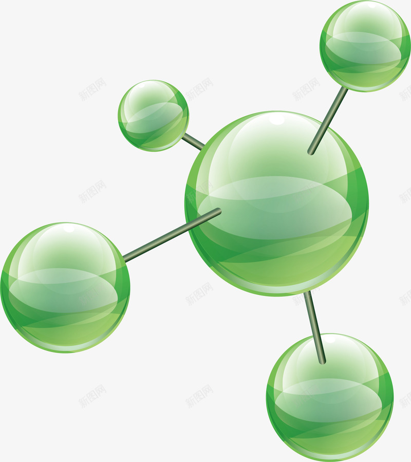 分子式元素png免抠素材_新图网 https://ixintu.com png 元素 分子式矢量 球 立体 绿色