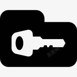 钥匙解锁文件夹的关键图标高清图片