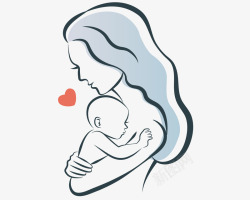 母婴绘画插画片母婴用品装饰图标高清图片