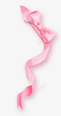 粉红丝带运动浅粉蝴蝶结丝带高清图片