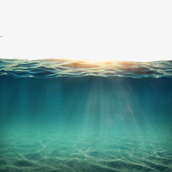 海底与海面阳光下的水面高清图片