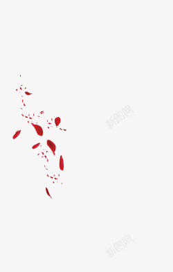 手绘线性母亲插画花瓣漂浮红色玫瑰高清图片