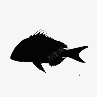 卡通鱼png免抠素材_新图网 https://ixintu.com 剪影 动物 卡通 小鱼形 海底动物 海洋生物剪影 鱼 黑色