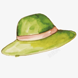 旅行帽绿色帽子矢量图高清图片