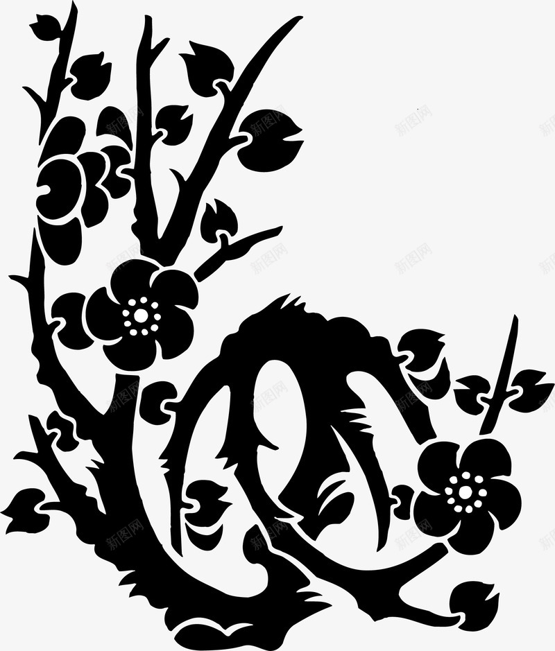 国画元素png免抠素材_新图网 https://ixintu.com 中国画 中国风 传统纹样 传统花卉 四君子 国画元素 菊花