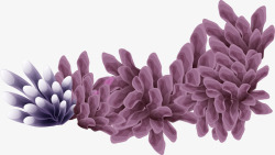 紫色水草素材
