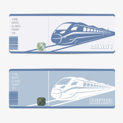 免抠火车票素材卡通手绘火车票高清图片