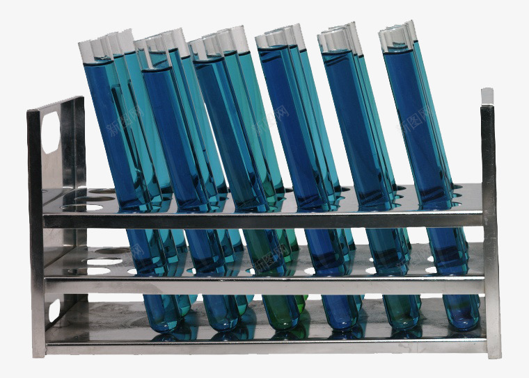 蓝色试管液体png免抠素材_新图网 https://ixintu.com 医学 实验室 液体 玻璃器皿 蓝色 试管