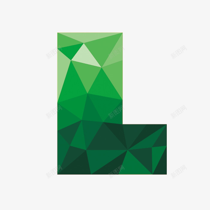 绿色字母Lpng免抠素材_新图网 https://ixintu.com PNG图形 PNG装饰 字母 绿色 装饰 钻石