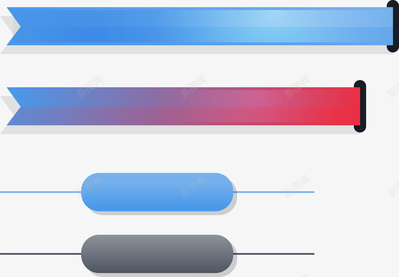 简单时尚进度条png免抠素材_新图网 https://ixintu.com ppt 时尚 渐变 矢量图案 简单 装饰图案 进度条