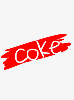 可口可乐标签涂鸦高清图片