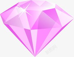 紫色卡通可爱钻石素材