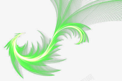 炫光绿色羽毛绿色波纹高清图片