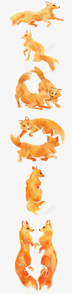 奔跑的狐狸卡通狐狸高清图片
