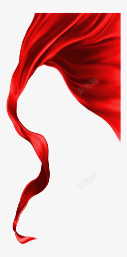 红色彩带素材红色绸带图案高清图片