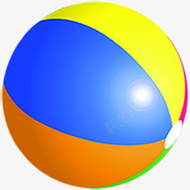 卡通七彩皮球png免抠素材_新图网 https://ixintu.com 卡通 皮球 素材