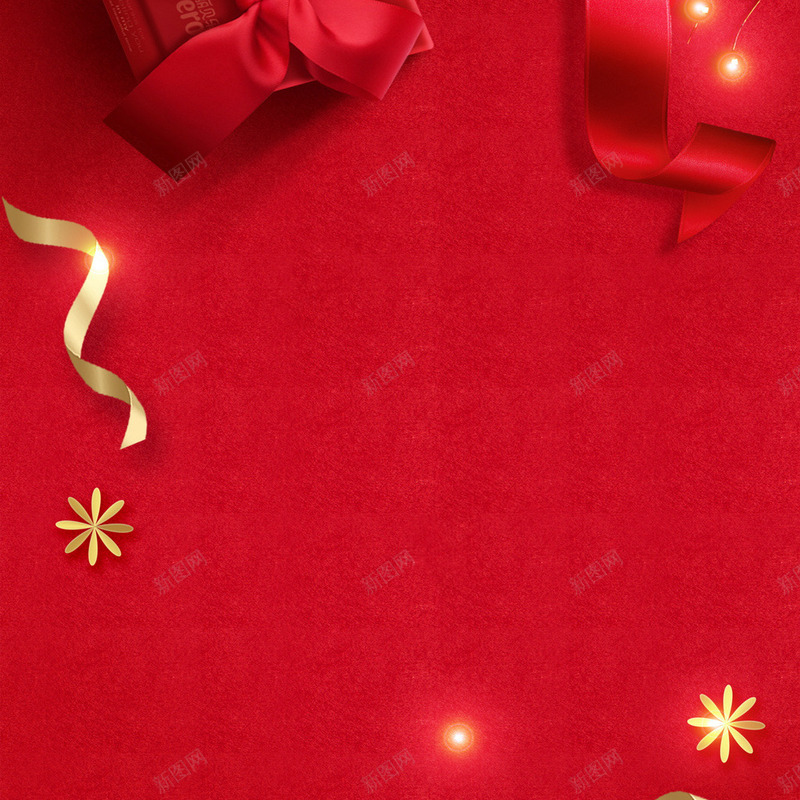 红色礼物圣诞背景psd免抠素材_新图网 https://ixintu.com 主图 圣诞 礼物 红色