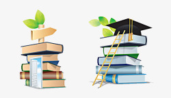书籍的阶梯书籍书本logo图标高清图片