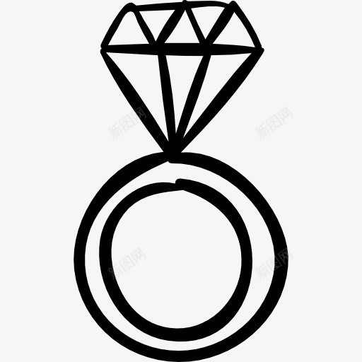戒指上的大钻石图标png_新图网 https://ixintu.com 婚纱 戒指 订婚结婚 钻石