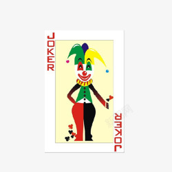 小丑纸牌时尚精致小丑扑克牌高清图片