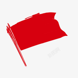 国庆节红色旗帜高清图片