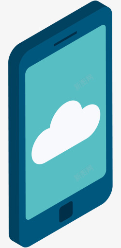 云端安全立体图标立体手机云端安全矢量图高清图片