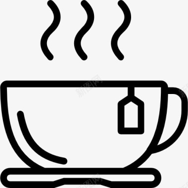 喝咖啡休息时间一杯茶图标图标