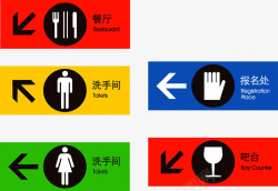 餐厅警卫室指示牌指示牌矢量图高清图片