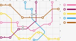 地铁线路卡通城市地铁线路装饰高清图片