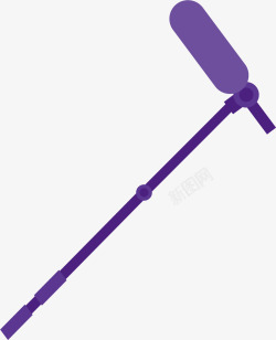 水彩紫色话筒矢量图素材