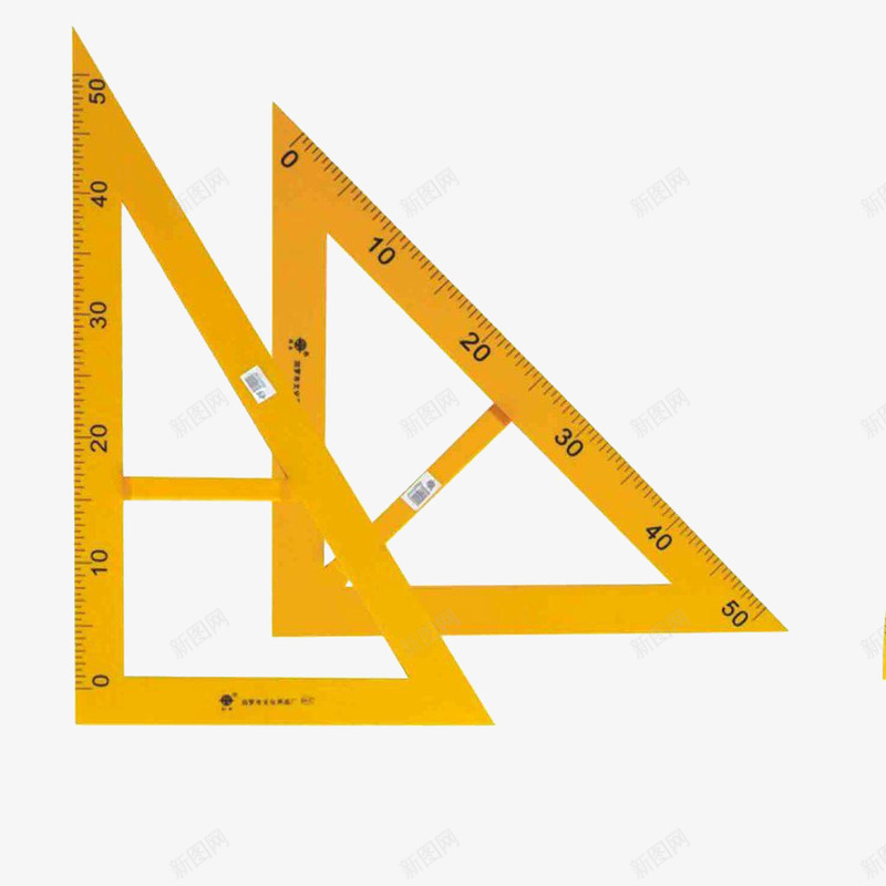 两块木质三角板png免抠素材_新图网 https://ixintu.com 三角板 两块 刻度尺 实物 木质