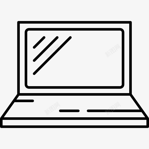 打开笔记本电脑闪亮的屏幕图标png_新图网 https://ixintu.com 便携 屏幕 监控 计算 计算机技术