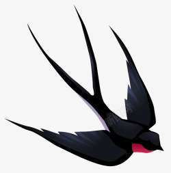 黑色的燕子卡通燕子清明节春天高清图片