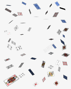 扑克牌漂浮的扑克牌高清图片