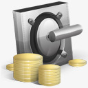 拱顶现金钱安全硬币货币dellipack2图标图标