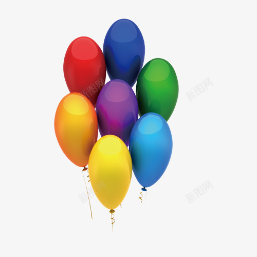 红橙黄绿青蓝紫彩色气球png免抠素材_新图网 https://ixintu.com 七彩 彩色 橙色 气球 紫色 红色 绿色 蓝色 黄色
