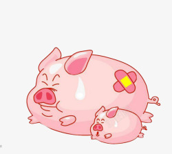 微笑的小猪奔跑的小猪高清图片