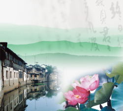 水彩古建筑扬州古建筑高清图片