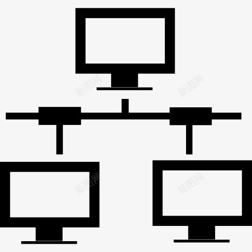 电脑网络界面符号图标png_新图网 https://ixintu.com 接口 电脑 网络 计算机符号 连接