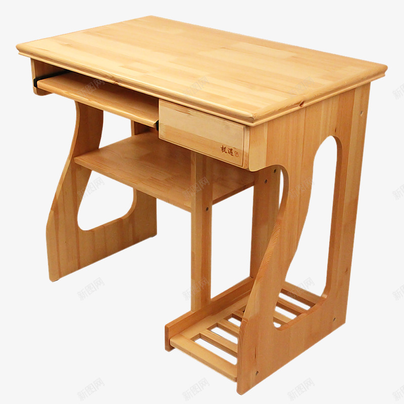 木纹电脑桌子png免抠素材_新图网 https://ixintu.com 家具 木材 木纹 电脑桌