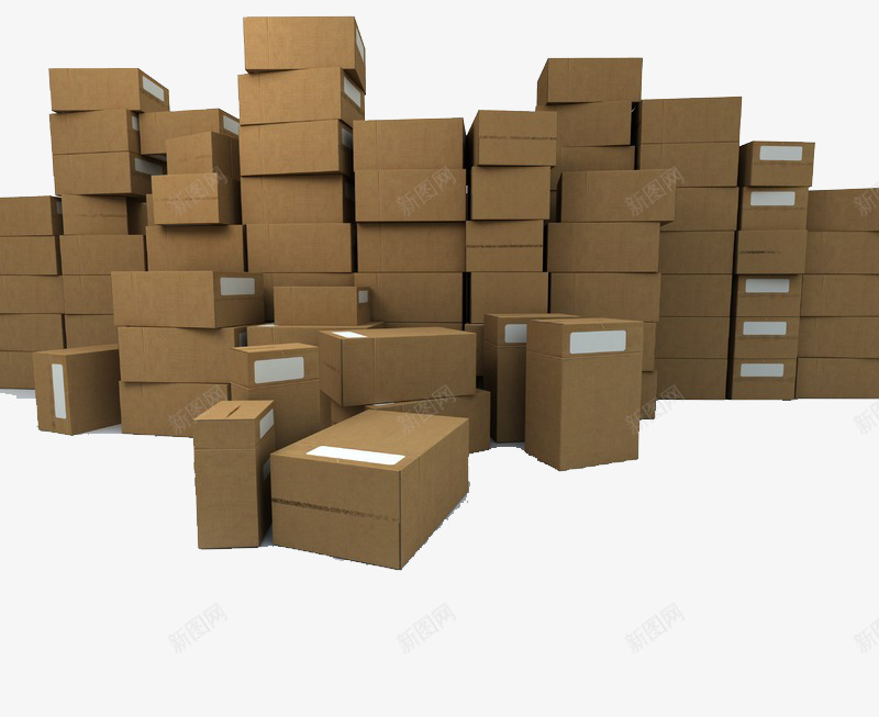 纸箱包装盒png免抠素材_新图网 https://ixintu.com 一堆盒子 包装箱 纸壳